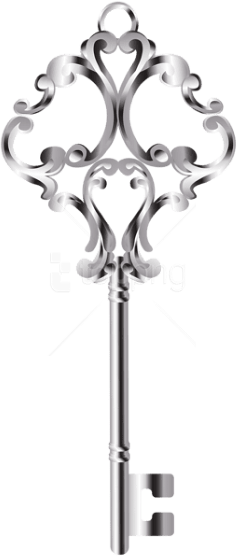 Free Png Download Silver Key Png Clipart Png Photo - Transparent Gold Key Png (480x1108), Png Download