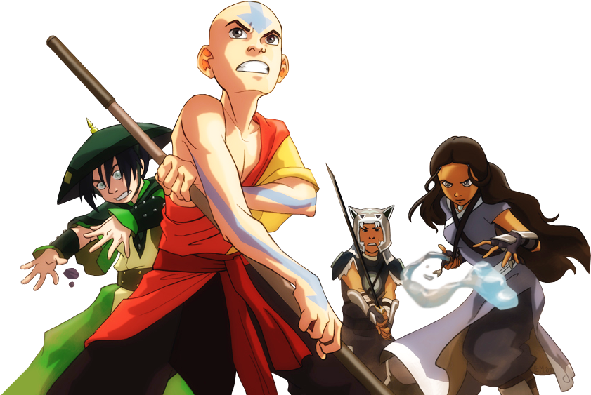 900 X 625 - Avatar The Last Airbender Characters Png Clipart (841x563), Png Download