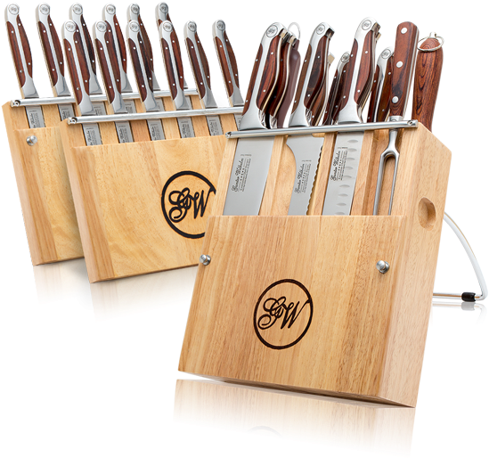 26 Piece Chef Knife Block Set - Steak Knife Clipart (600x600), Png Download