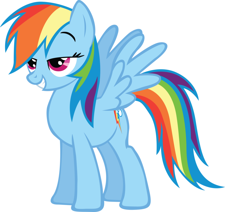 My Little Pony Birthday Png - Rainbow Dash Drawing Easy Clipart (900x851), Png Download