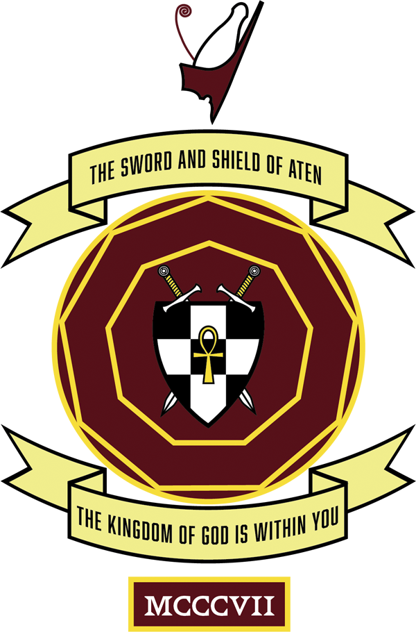 Below Are The Coats Of Arms Of The Sword And Shield - God Aten Clipart (600x910), Png Download