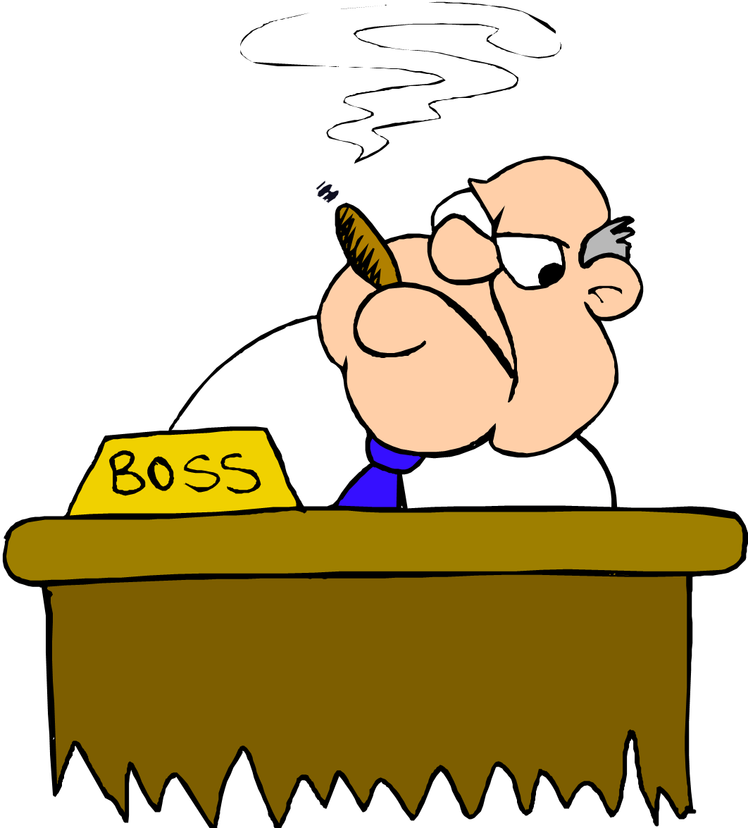Frustrated Boss - Dark Mood Clipart (1062x1175), Png Download