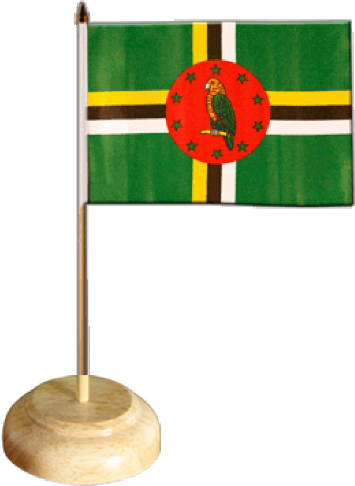 Dominica Table Flag - Flag Of Dominica Clipart (731x1000), Png Download