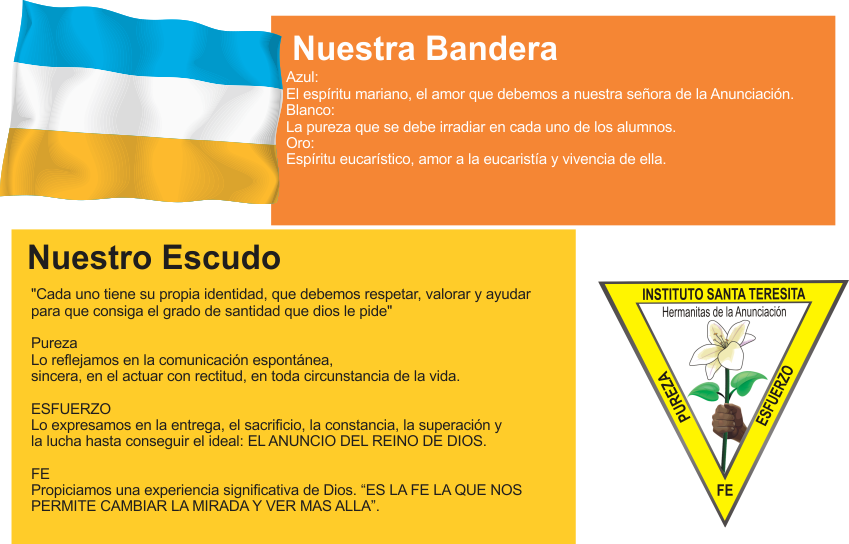Bandera - Escudo Instituto Santa Teresita Floridablanca Clipart (849x544), Png Download