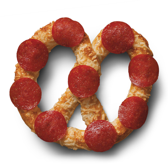 Pepperoni Pretzel With Three Cheese Blend - Anne's Pretzels Clipart (560x560), Png Download
