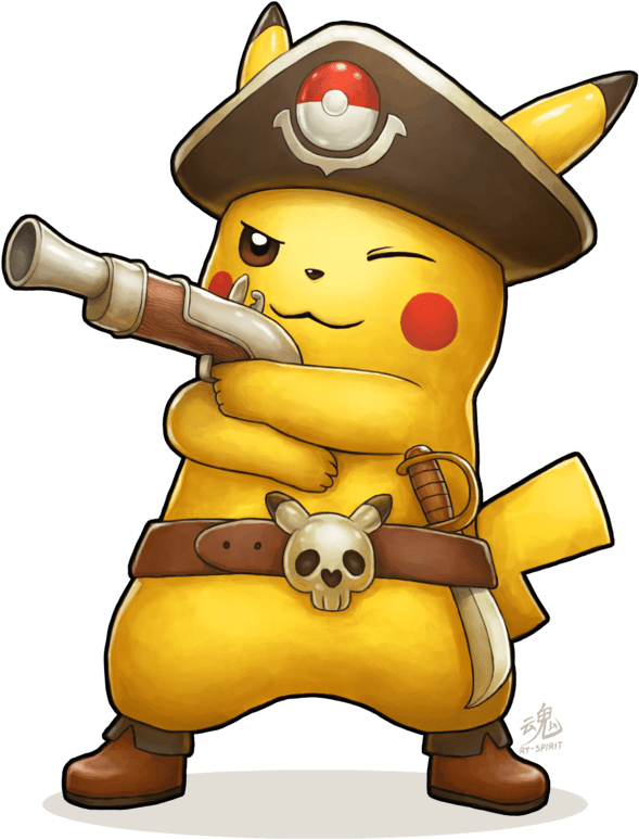 Pikachu Pirate Clipart (600x780), Png Download