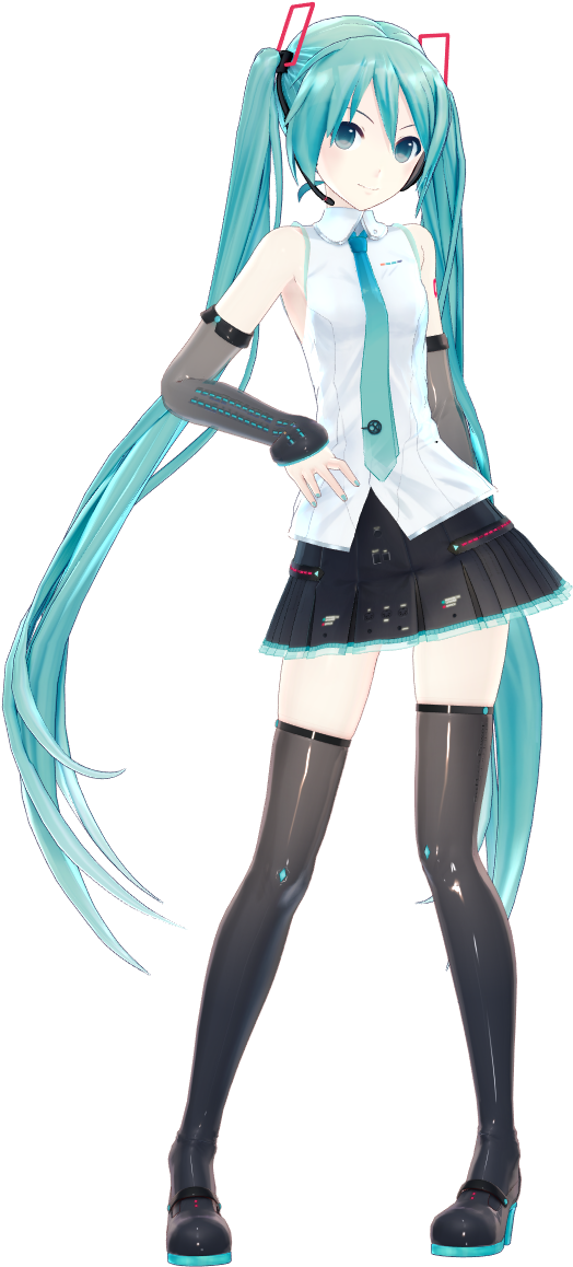 Rem's Hatsune Miku V4x Ver1 - Miku V4x Mmd Clipart (570x1200), Png Download