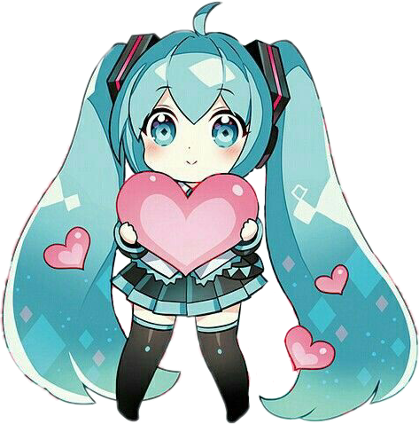 Vocaloid Hatsunemiku Miku Cute Heart Sweet - Hatsune Miku Cute Png Clipart (473x478), Png Download