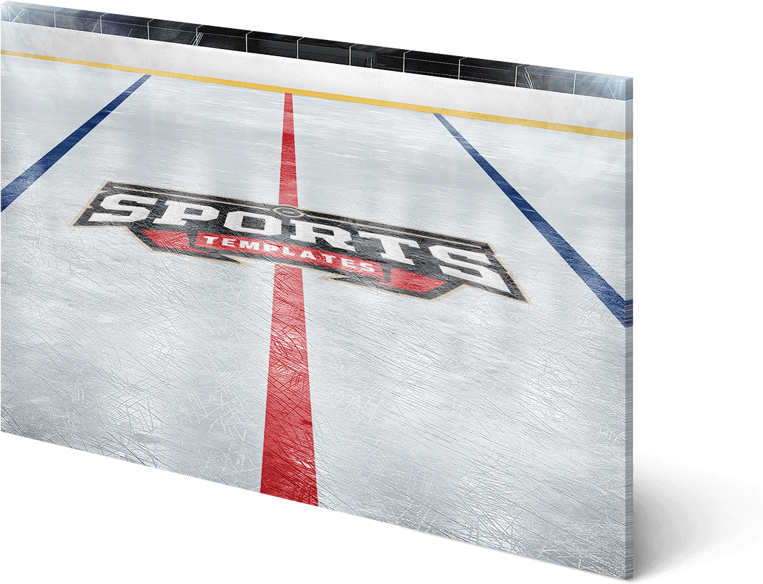 Present Logos On A Hockey Rink - Poster Clipart (1087x832), Png Download
