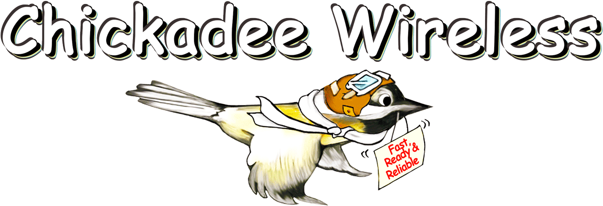 Chickadee Logo New Smaller Bird - Cartoon Clipart (1226x450), Png Download