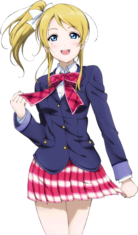 Ella Es La Idol Proveniente De Rusia Del Anime Love - Ayase Eli Red Uniform Transparent Clipart (1024x898), Png Download