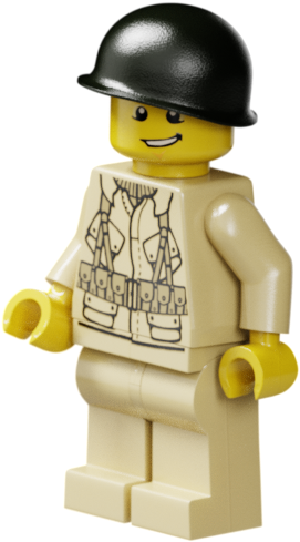 Wwii Jeep With Us Airborne Soldier - Brickmania Clipart (600x600), Png Download