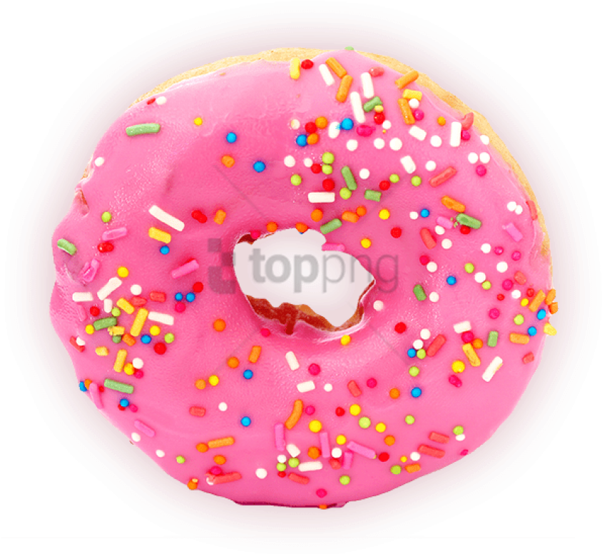 Free Png Pink Donut Png Png Image With Transparent - Donut With Transparent Background Clipart (850x781), Png Download