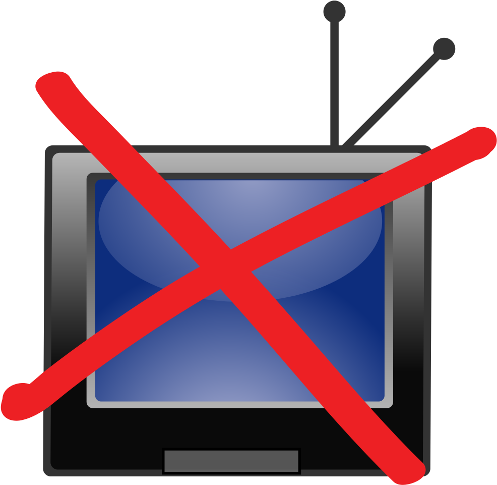 File - No-tv - Svg - No Me Gusta Ver Television Clipart (996x1024), Png Download