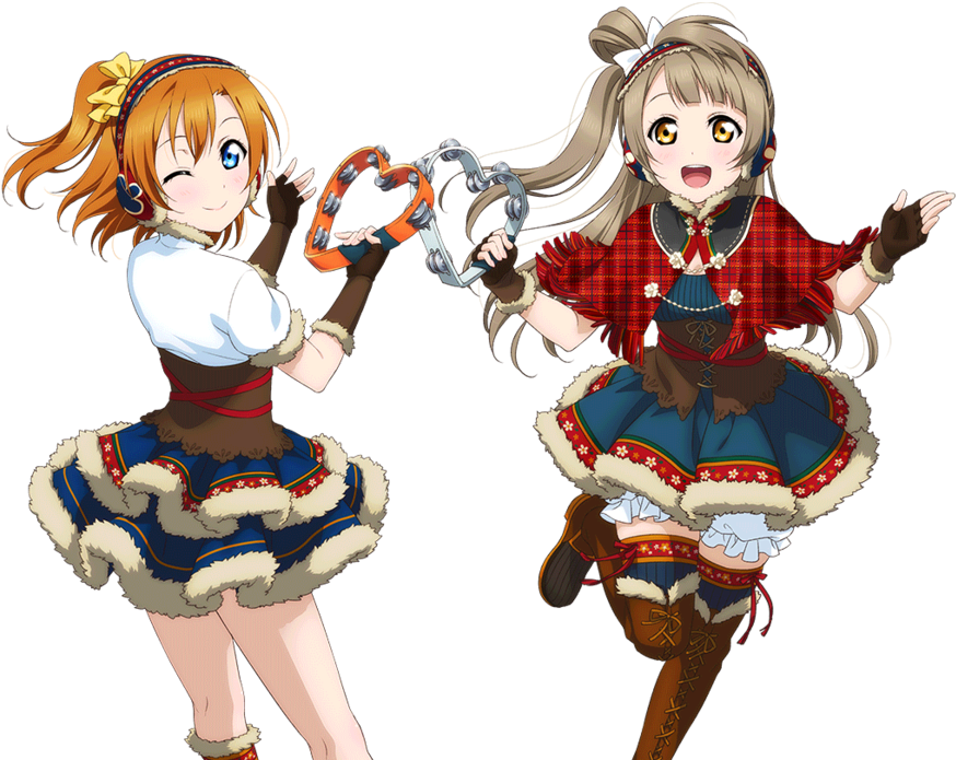 Render 7 Love Live Honoka And Kotori By Loveliverenders-d8qu3bd - Umi's Harsh Training Clipart (900x710), Png Download