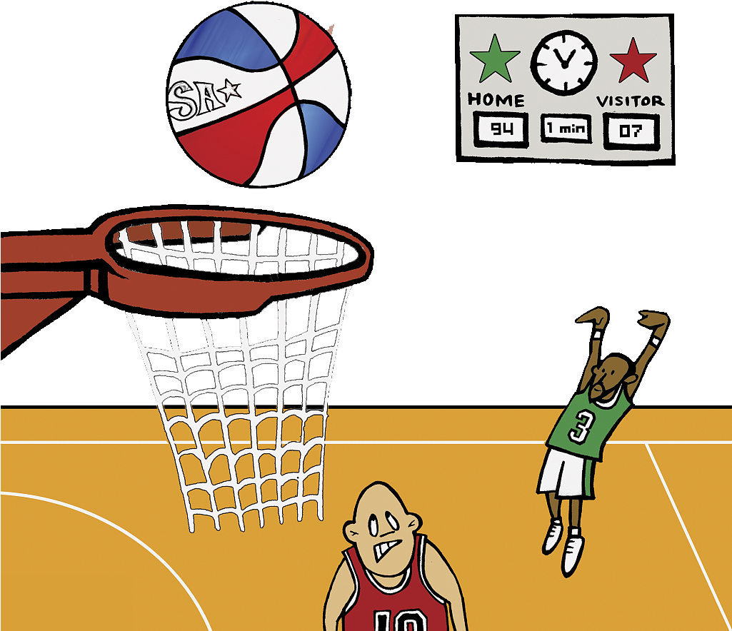 Clipart Library Stock Cartoon Animation Art Scoreboard - Basketball Court Image Cartoon - Png Download (1024x966), Png Download