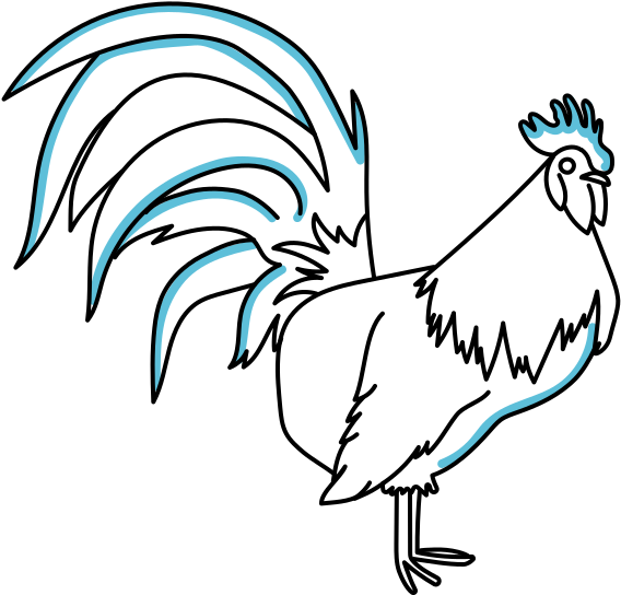 Rooster - Videoscribe Images Svg Building Clipart (853x640), Png Download