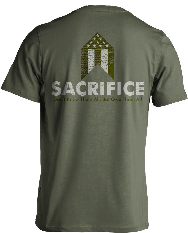 Fallen Soldier Sacrifice Military Green Shirt - T-shirt Clipart (1087x1112), Png Download