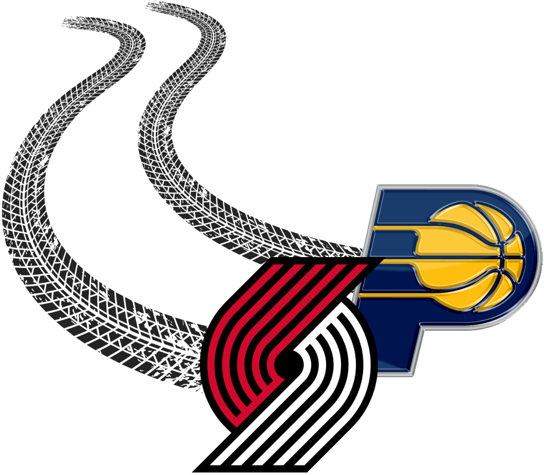 [ Img] - Trail Blazers Logo Png Clipart (1096x957), Png Download