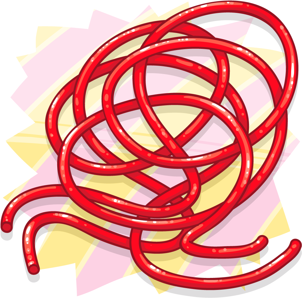 Strawberry Laces - Strawberry Laces Clipart - Png Download (1024x1024), Png Download