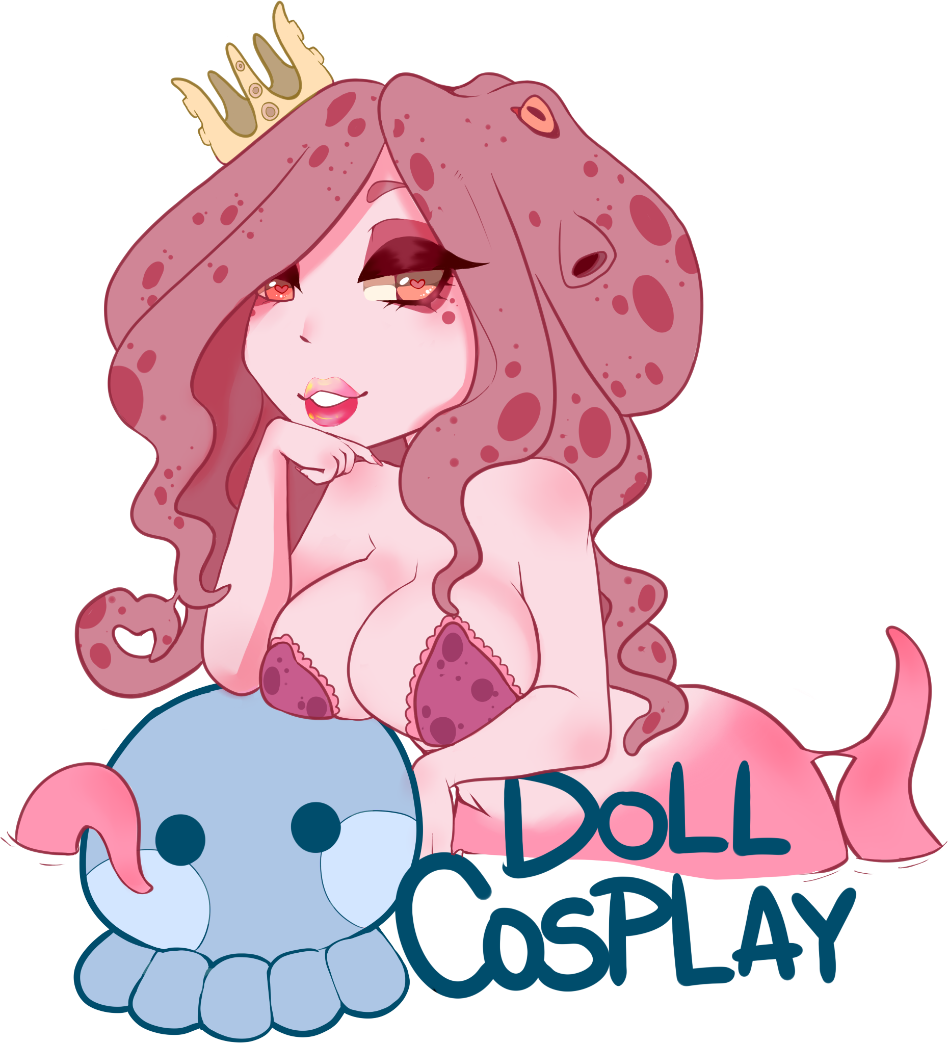 Octopus Doll Cosplay Tanktop Unisex - Cartoon Clipart (2100x2102), Png Download