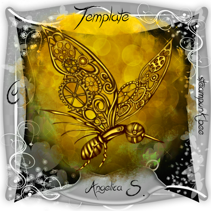 Steampunk Bee Cu Template Full Size - Brush-footed Butterfly Clipart (700x700), Png Download