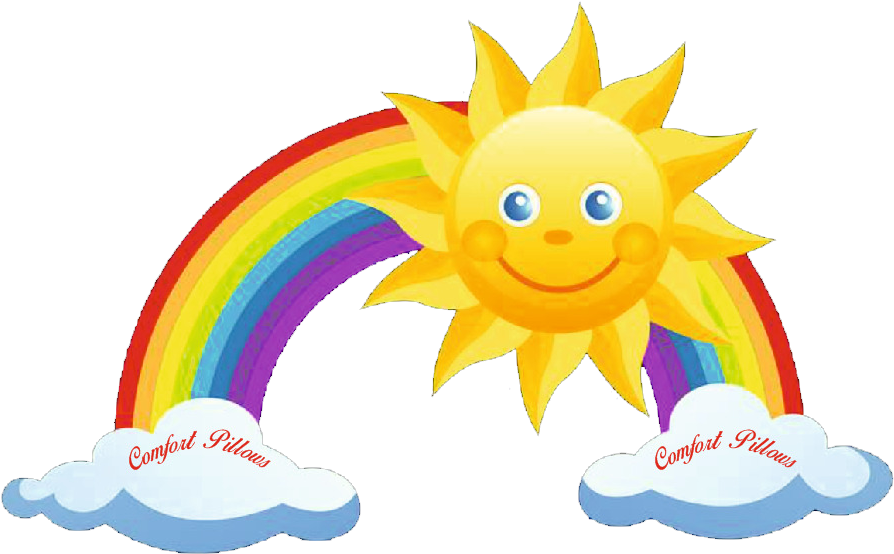 Fort Clipart Pillow - Sun And Rainbow Clipart - Png Download (904x559), Png Download