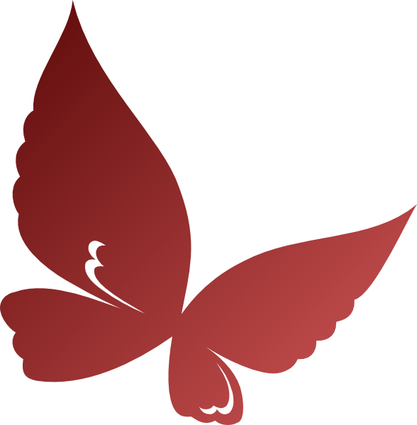 Butterfly Clipart Burgundy - Clip Art Purple Butterfly - Png Download (588x599), Png Download