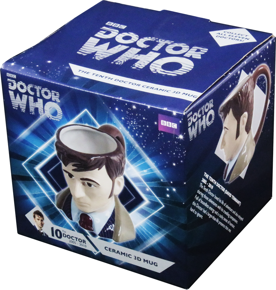 10th Doctor David Tennant Toby Style Mug - Action Figure Clipart (952x1000), Png Download
