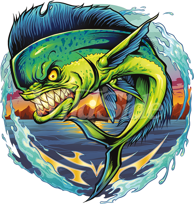 Angry Mahi Mahi - Mahi Mahi Design Clipart (675x675), Png Download