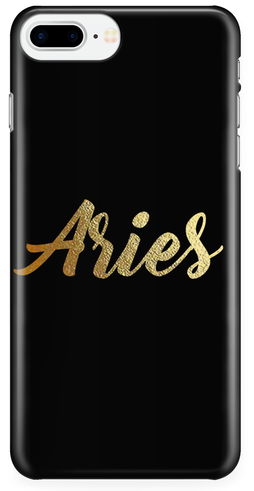 Aries Gold Lettering Iphone 7 Plus/7s Plus Phone Case - Iphone Clipart (1024x1024), Png Download