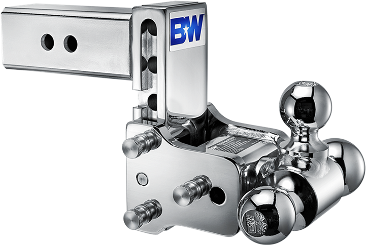 B&w Tow & Stow Adjustable Tri Ball Mount - Towing Clipart (1200x900), Png Download