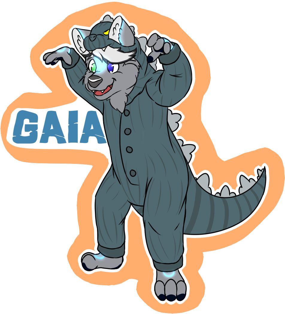 [c] Gaia Ac Kaiju Kigu Badge - Cartoon Clipart (1024x1050), Png Download