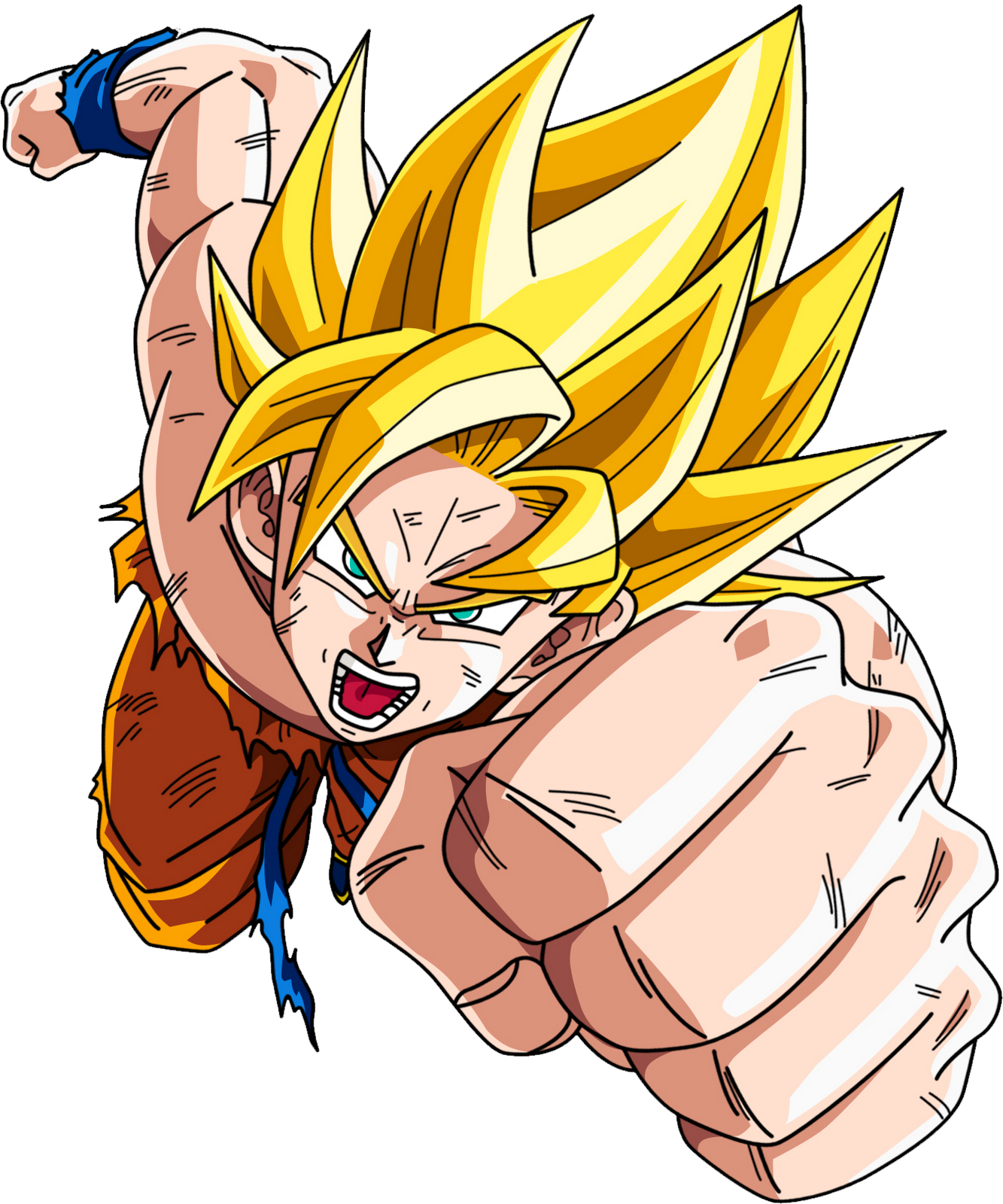 Goku - Goku Saindo Da Parede Clipart (1333x1600), Png Download