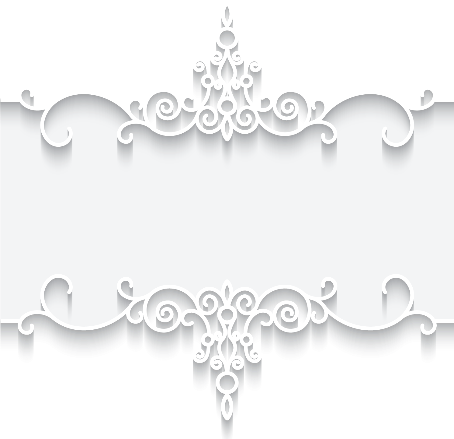 Christmas Picture Frame Png - White Lace Border Pattern Clipart (1493x1442), Png Download