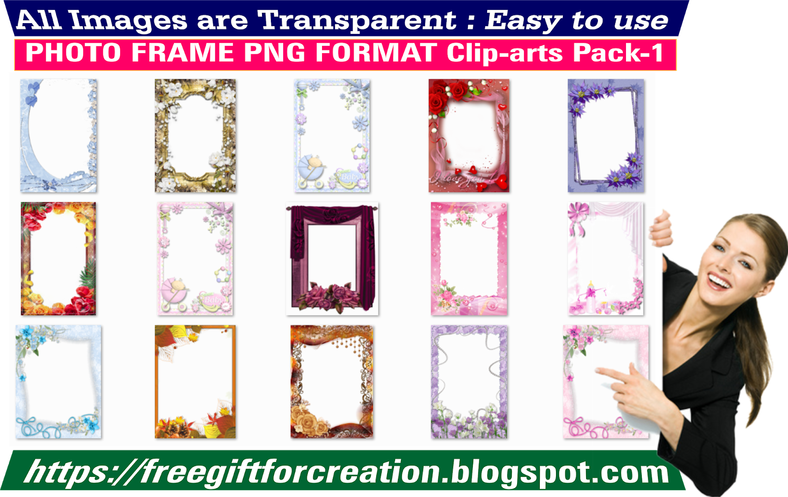 Free Download Photo Frame Png Format Clip Arts Pack - Banner Transparent Png (1600x1009), Png Download