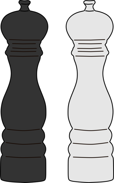 Image Library Black Pepper Clipart - Salt And Pepper Shakers Clipart - Png Download (468x750), Png Download