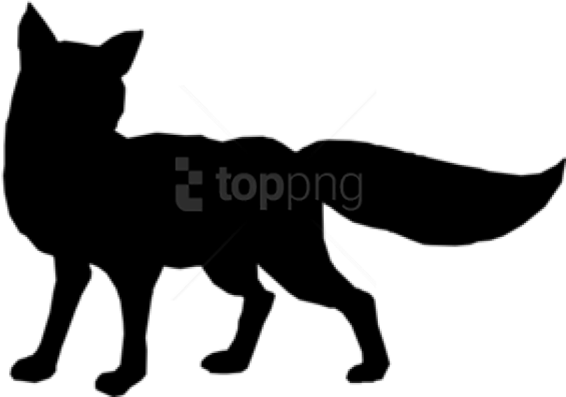 Download Fox Png Images Background - Fox Silhouette Png Clipart (850x584), Png Download