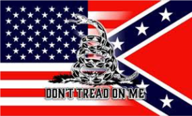 Gadsden Flag Clipart Confederate - Rebel Flag And Don T Tread On Me - Png Download (640x480), Png Download