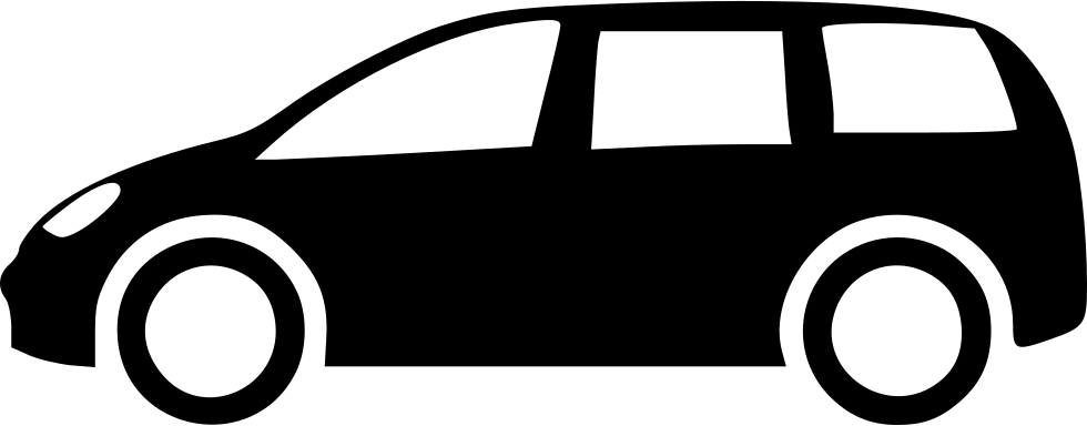 Minivan Svg Png Icon Free Download - Minivan Clipart Black And White Transparent Png (980x384), Png Download