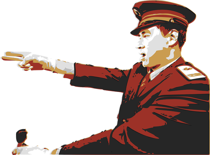 Chinese Man Pointing - Propaganda Png Clipart (800x593), Png Download