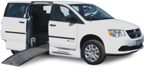 Wheelchair-van - Dodge Caravan Clipart (1000x563), Png Download
