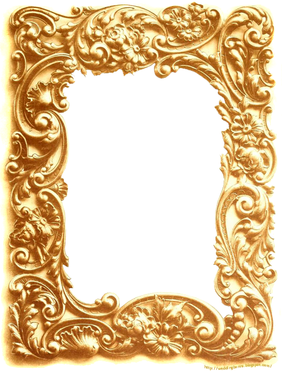 Ornate Gold Frame - Motif Clipart (551x725), Png Download