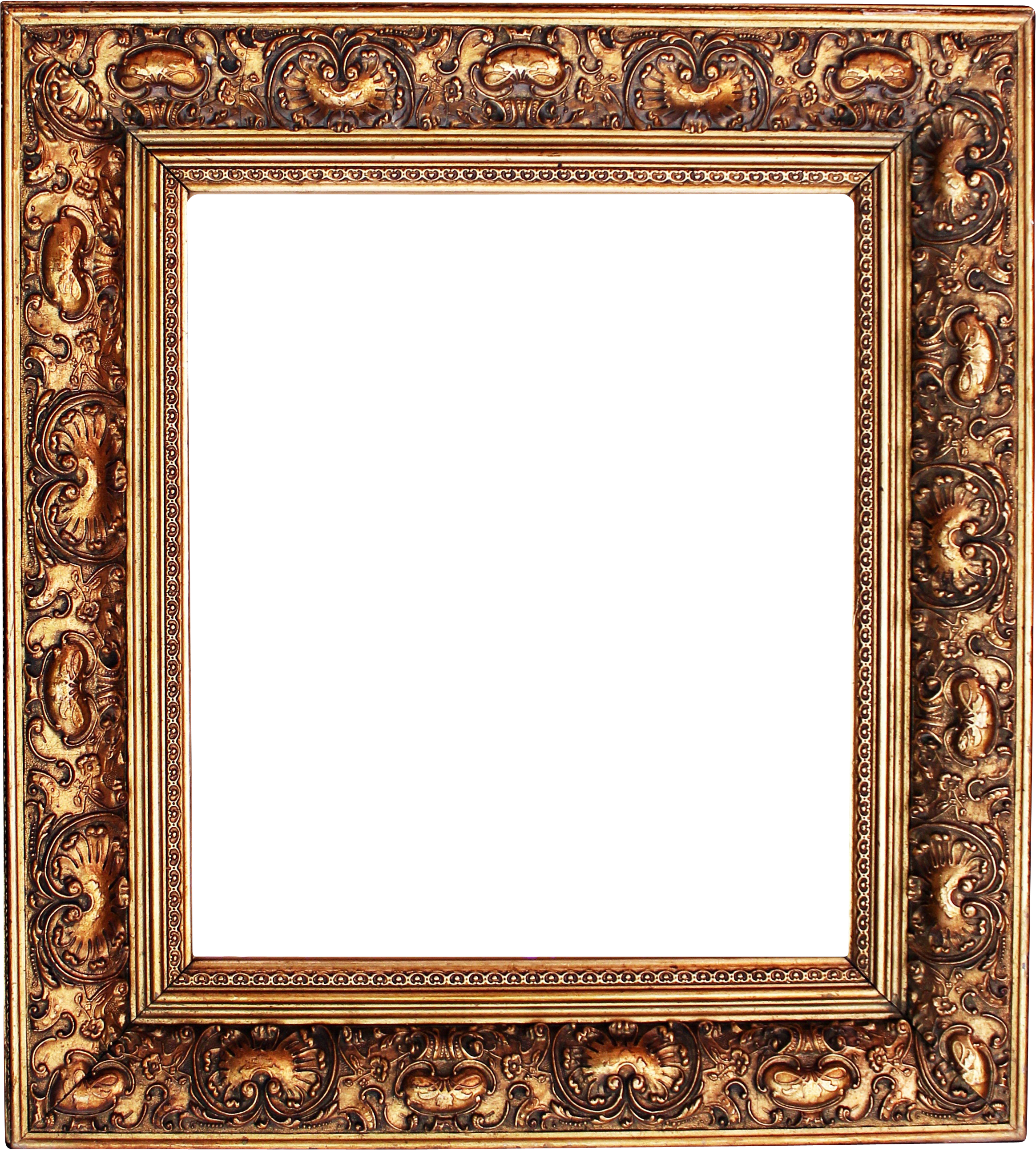 Picture Frame 427233 Clip - Oil Painting Frame Square - Png Download (2329x2588), Png Download
