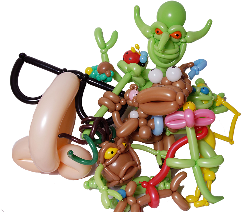 Balloon Animals Png - Cartoon Clipart (840x740), Png Download