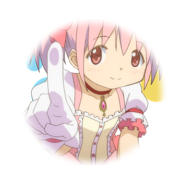 Madoka Mágica, Girls Characters, Magical Girl, Anime - Cartoon Clipart (634x634), Png Download