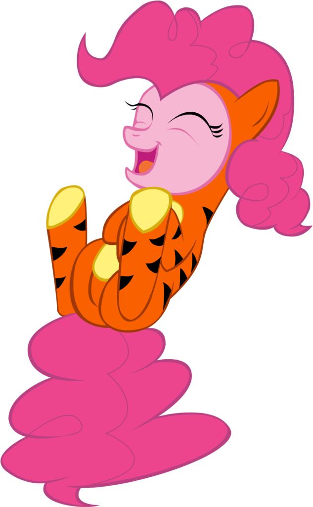 Their Tops Are Made Out Of Rubber - Tigger Pinkie Pie Clipart (938x1024), Png Download