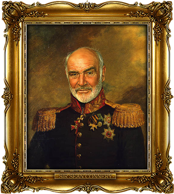 Photo Sean Connery As Russian General Portraitcopy - Celebrity Russian General Portraits Clipart (589x662), Png Download