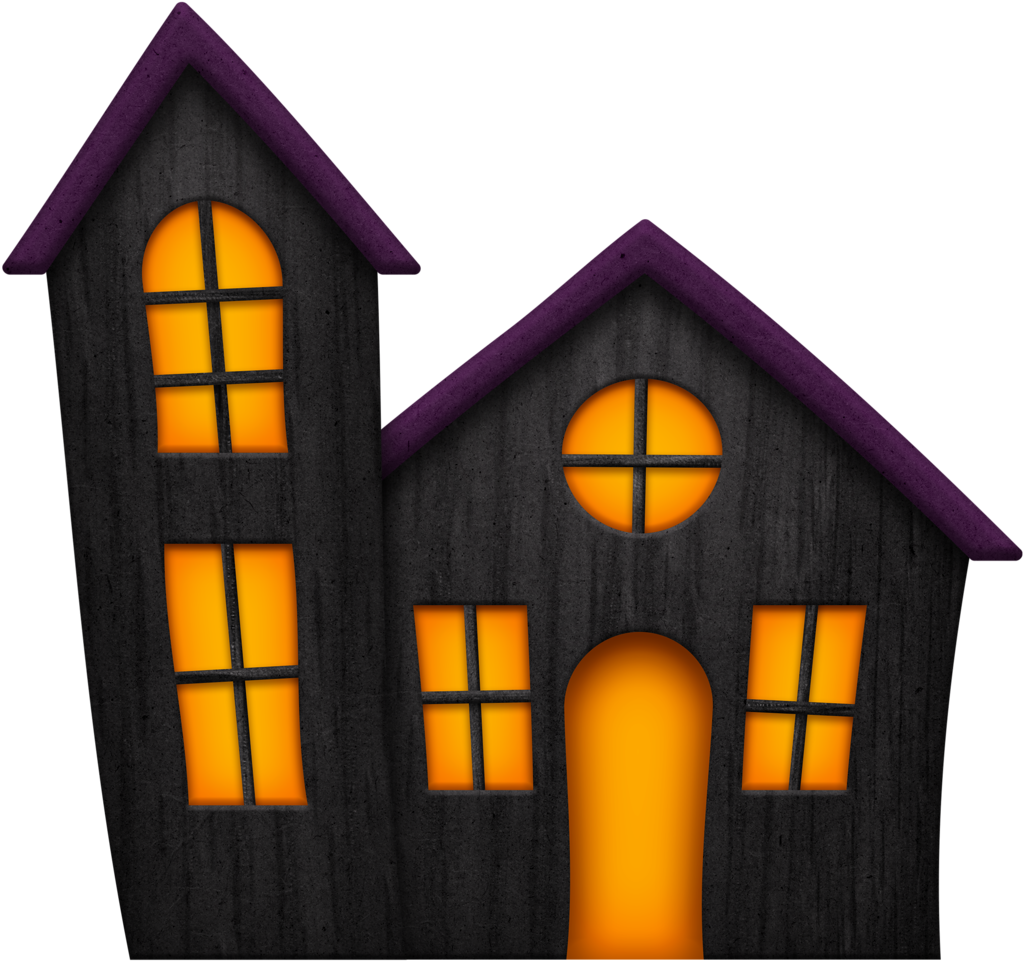 B *✿*haunted Halloween Clipart (1024x962), Png Download