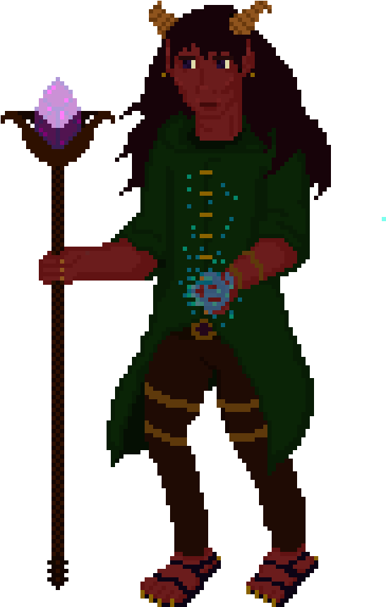 Tiefling Warlock - Cartoon Clipart (1200x1200), Png Download